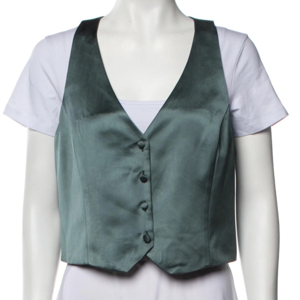 Jason Wu V-Neck Short Sleeve Crop Top Size XS